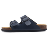 Leather Birken Sandal - Blue