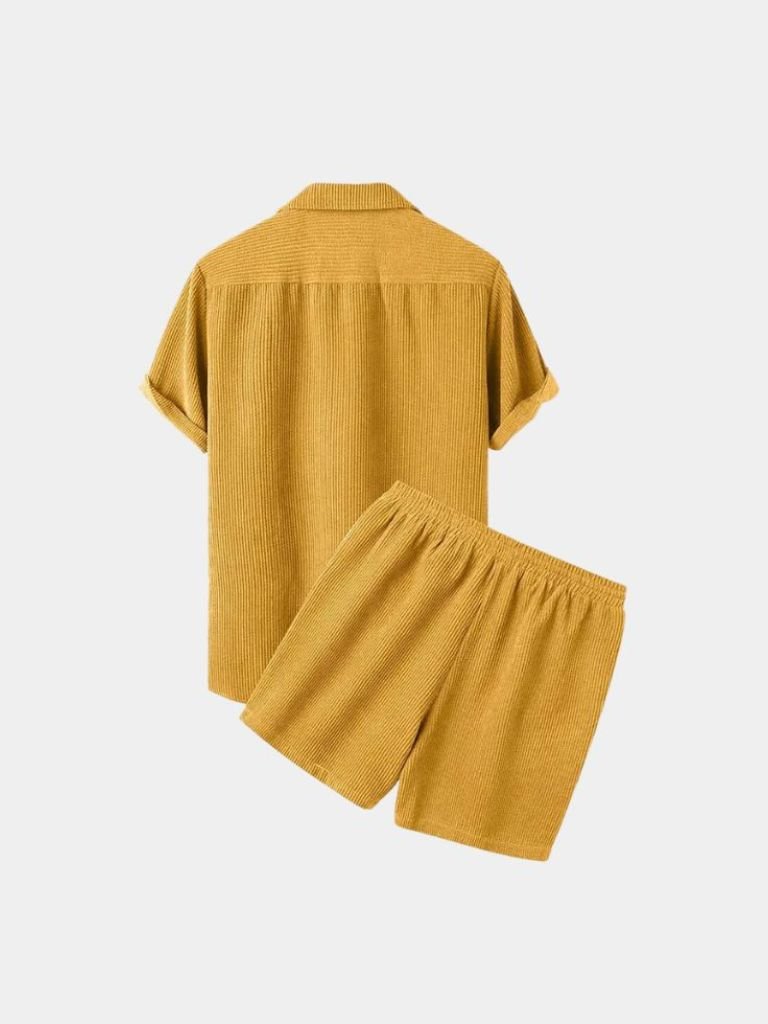 Summer Corduroy Set Shorts and Shirt