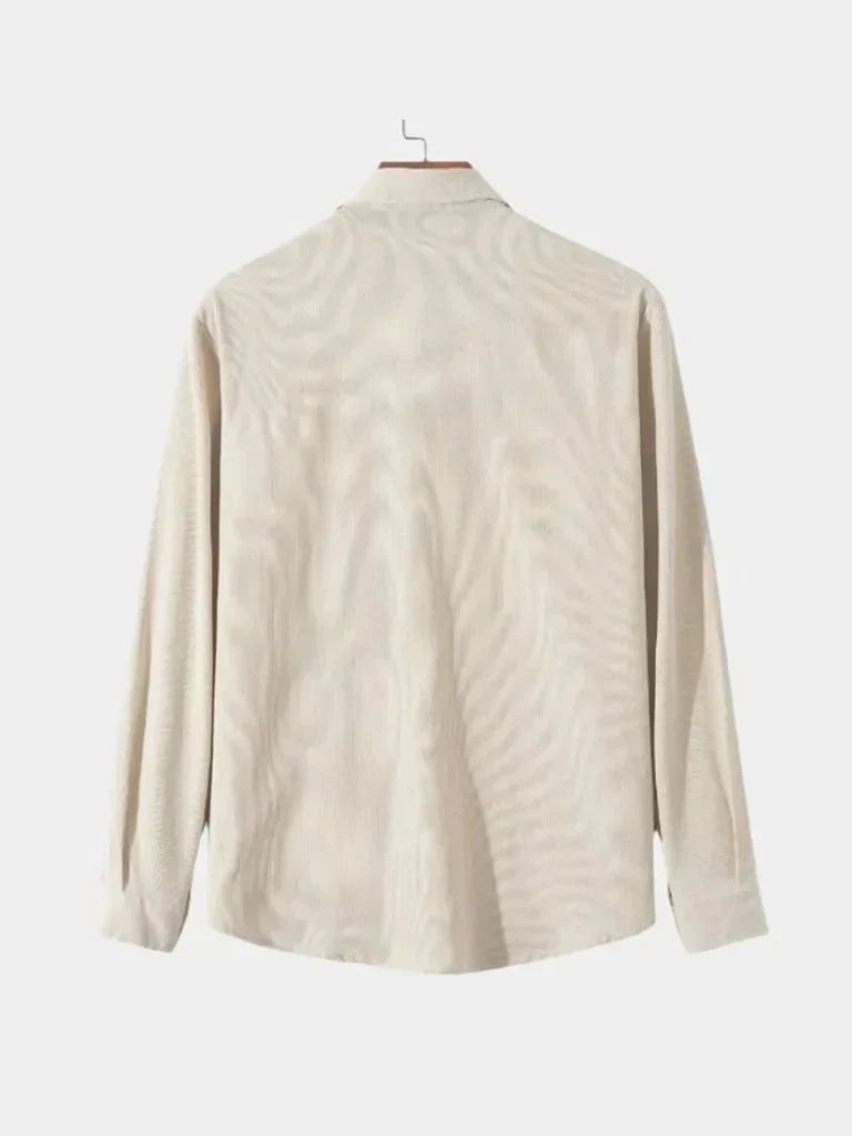 Casual Solid Corduroy Shirt