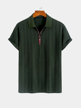 Cavalière Textured Quarter Zip Polo