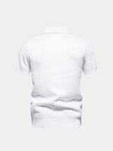 Classic Fit Quarter Zip Business Casual Short Sleeves Polo