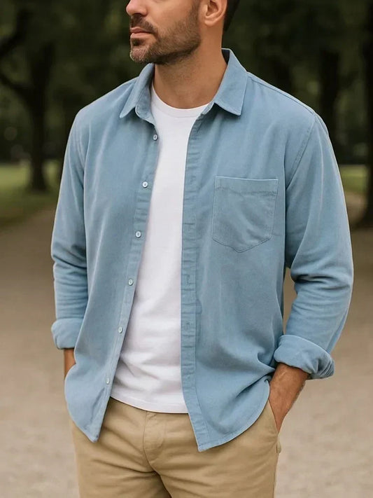 Corduroy Classic Blue Shirt