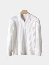 Elegant Quarter Zip Long Sleeve Polo