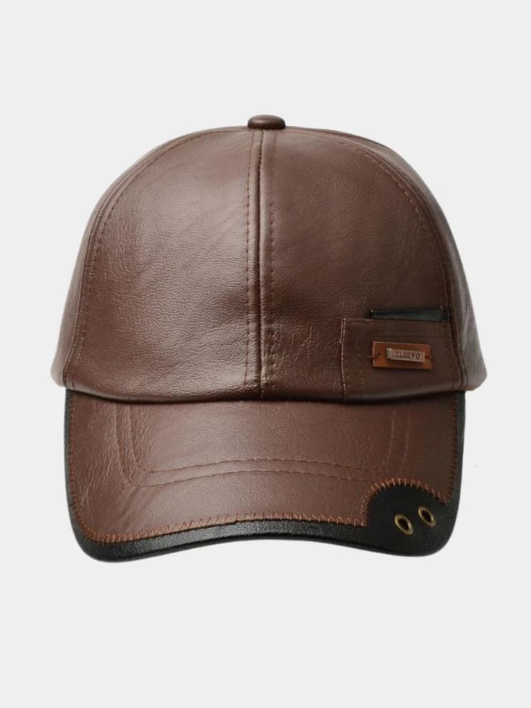 Rustic Crown Leather Cap
