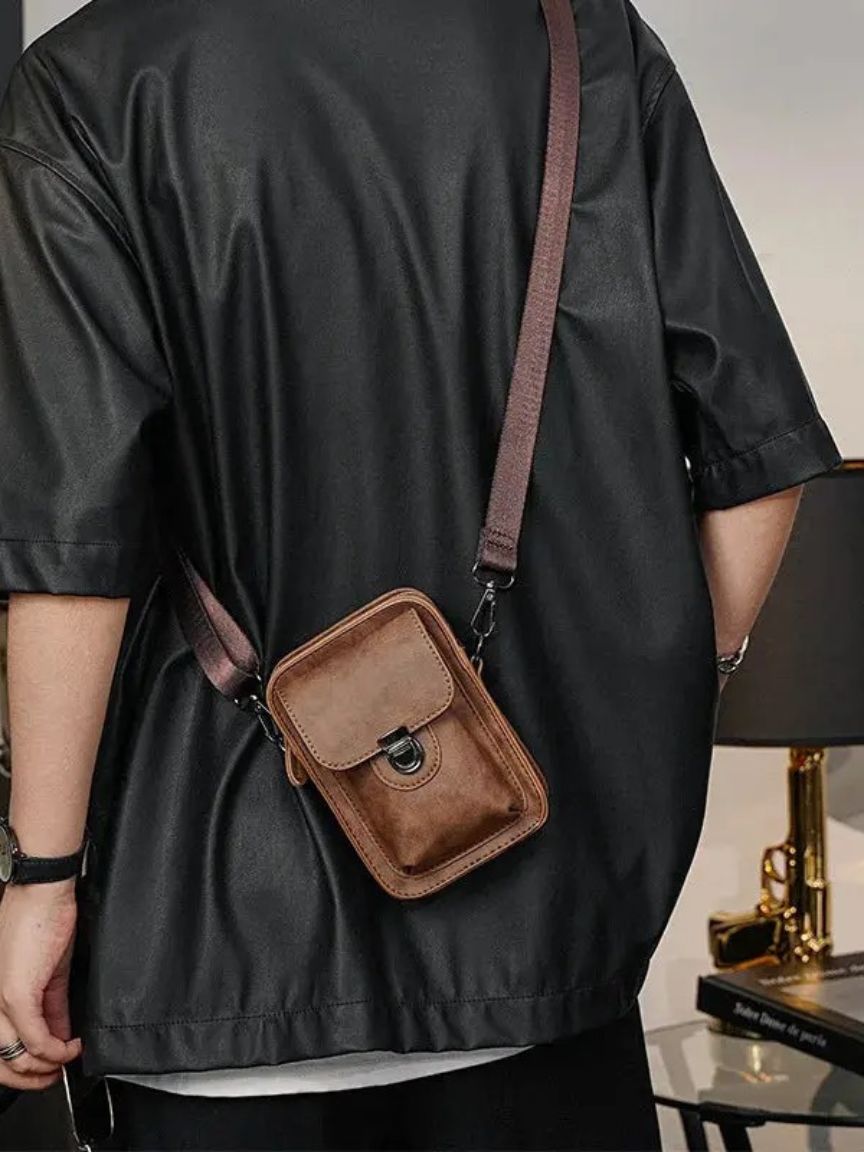 Vintage Mini Leather Crossbody Shoulder Bag