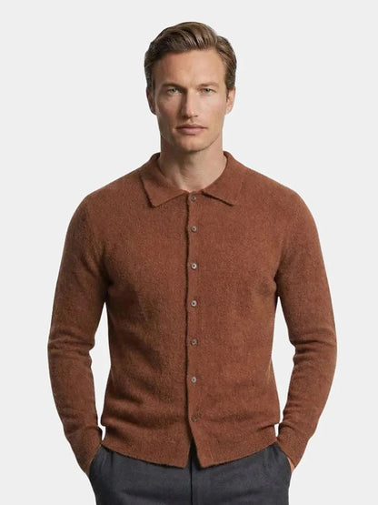 100% Cashmere Polo Cardigan