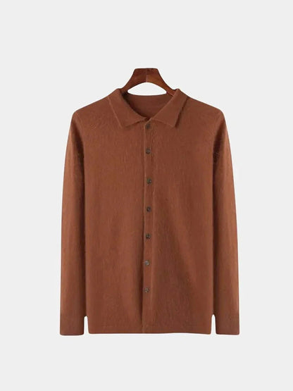 100% Cashmere Polo Cardigan