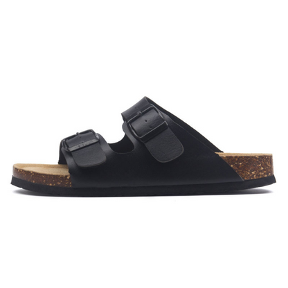 Leather Birken Sandal - Black