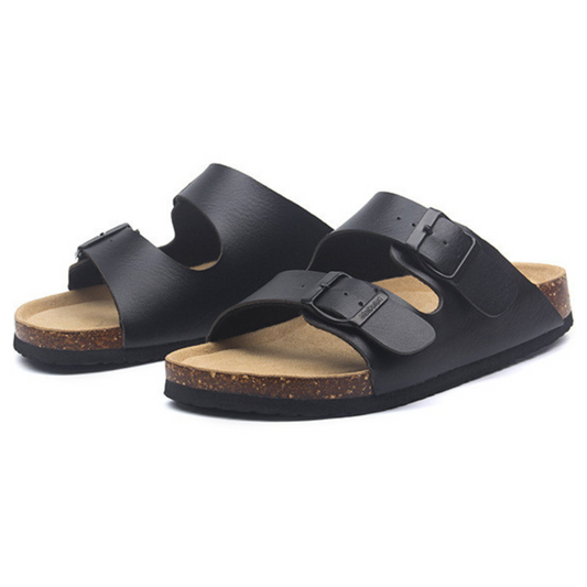 Leather Birken Sandal - Black