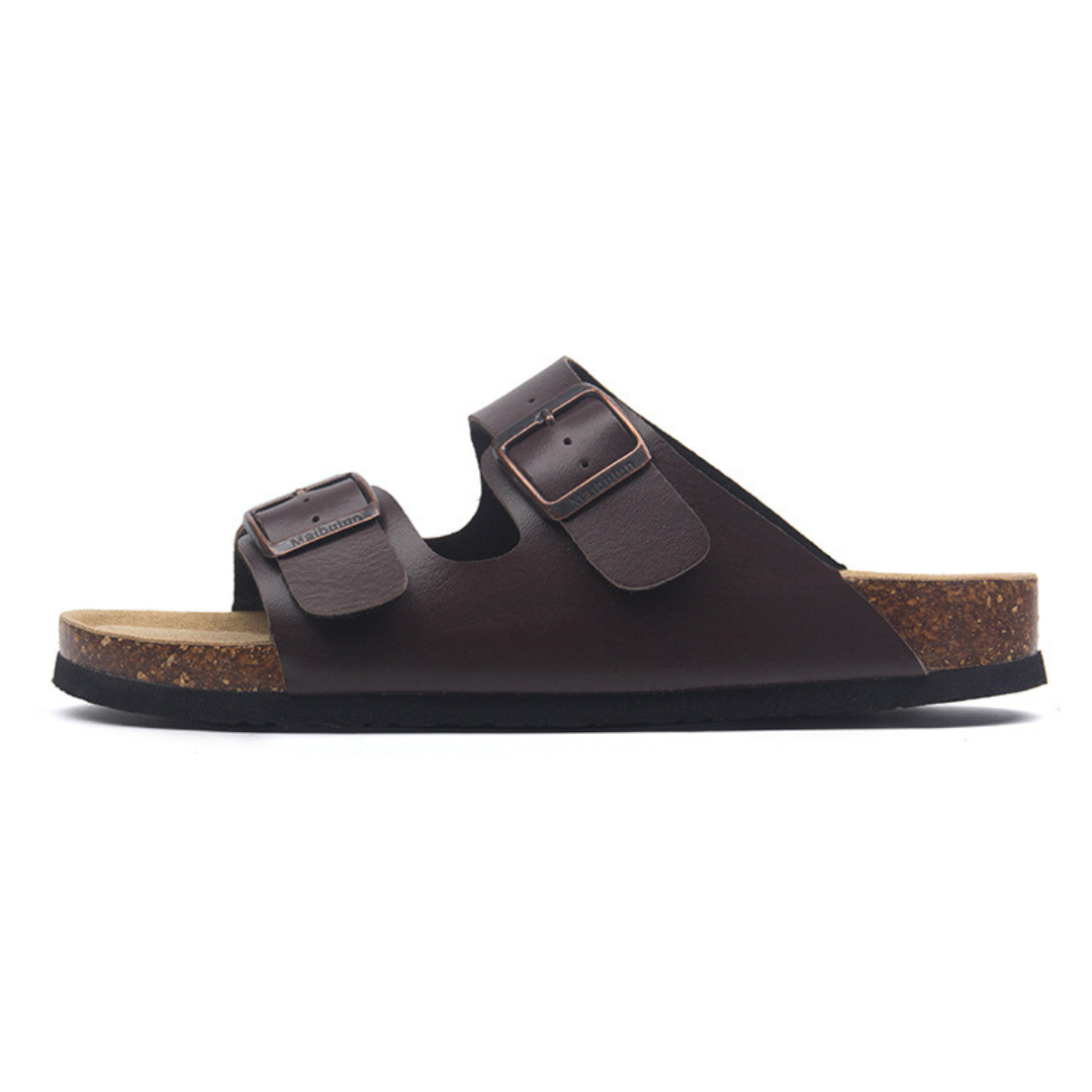 Leather Birken Sandal - Brown