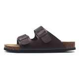 Leather Birken Sandal - Brown