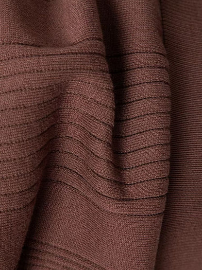 Vertical Ridge Knit Polo Shirt