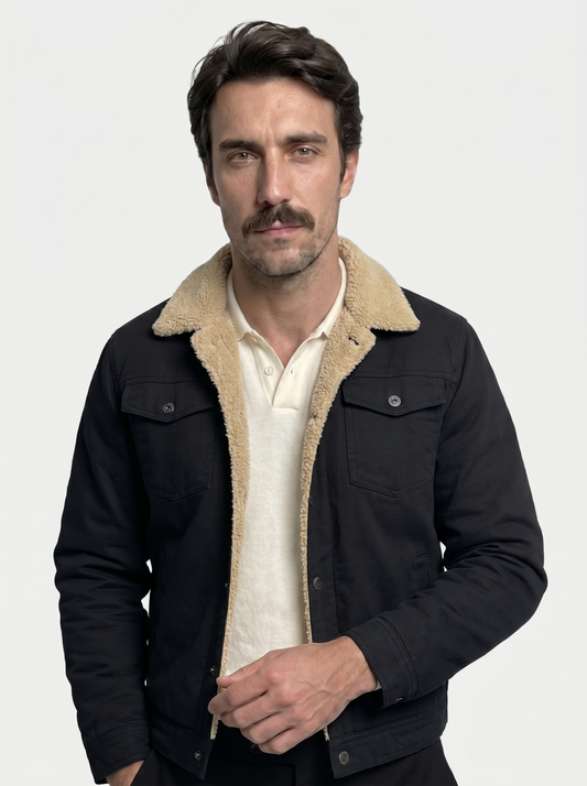 Vintage Fleece Bomber Jacket
