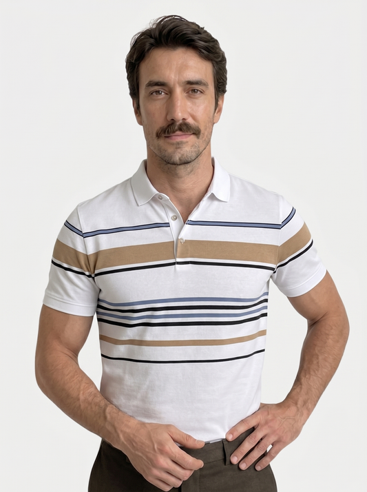 Sunset Stripe Polo