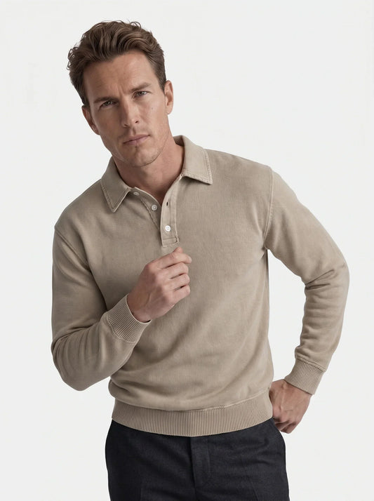 Canyon Mist Long Sleeve Polo Shirt