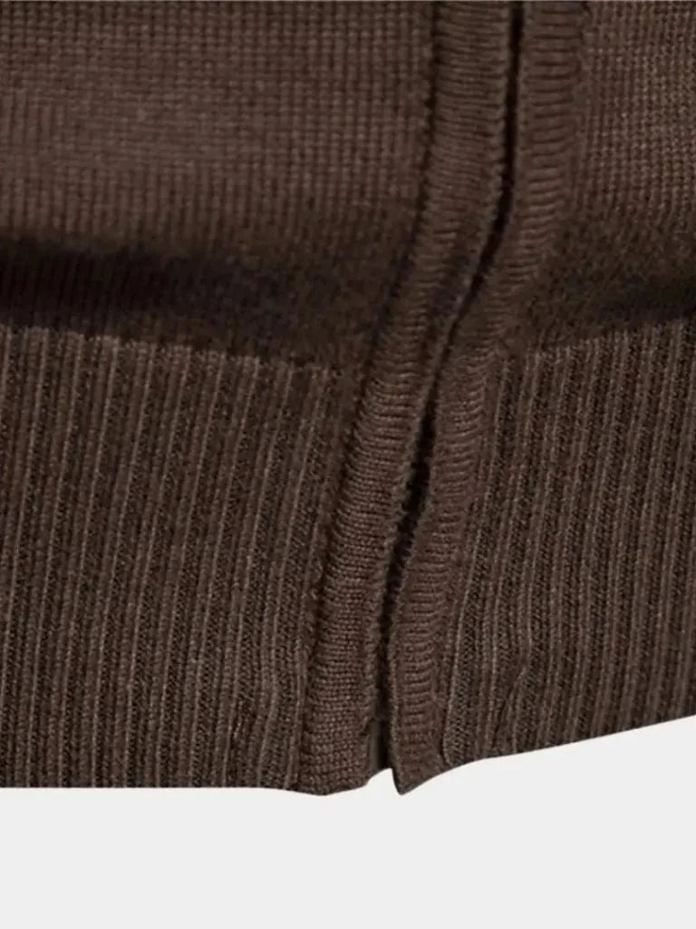 Cardigan Sweater Zipper Standing Collar Knitwear