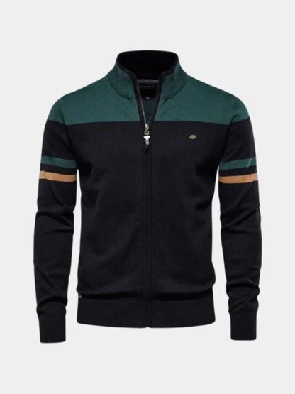 Cardigan Sweater Zipper Standing Collar Knitwear