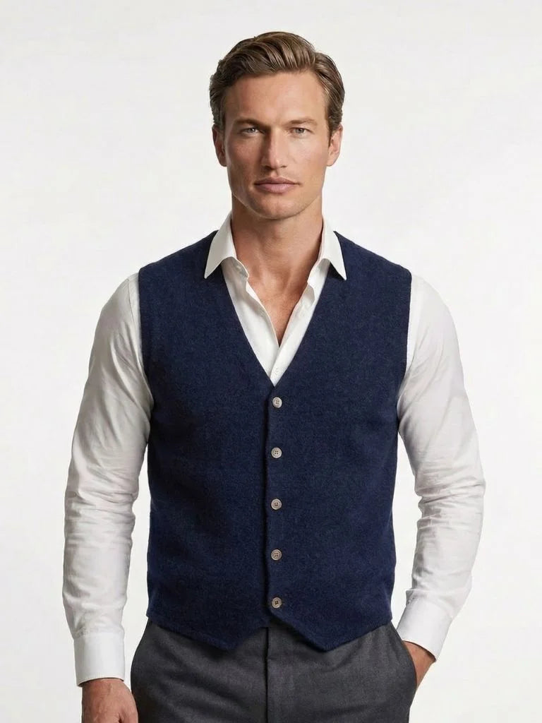 Cashmere Cardigan Vest