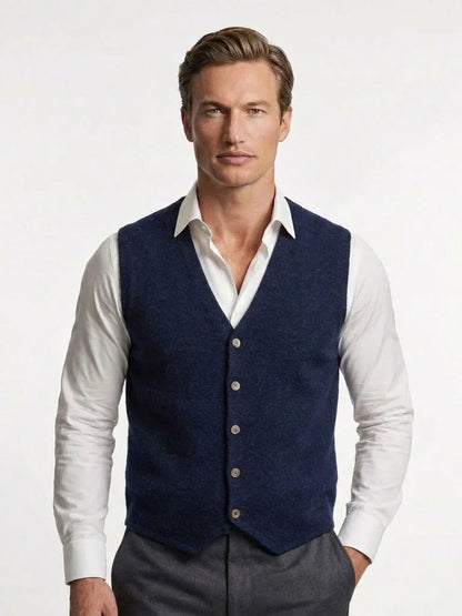Cashmere Cardigan Vest