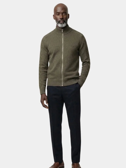 Cashmere Zip Sweater Knit Turtleneck
