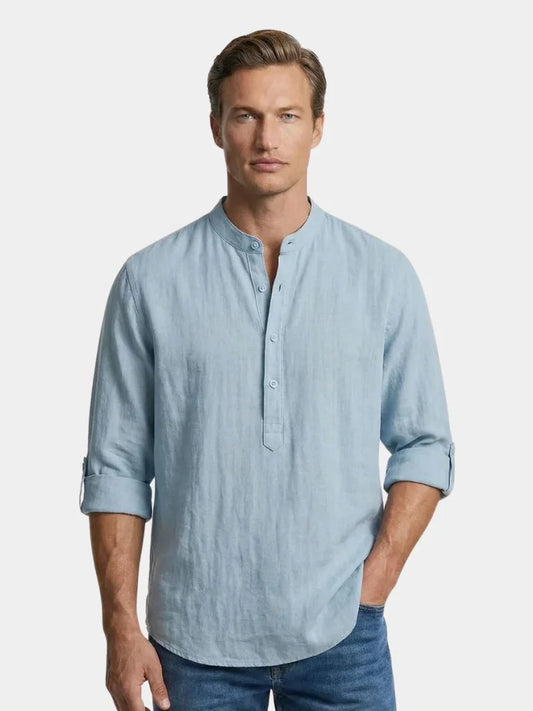 Casual Henley Neck Long Sleeve T-Shirt