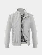 Casual Solid Bomber Jacket