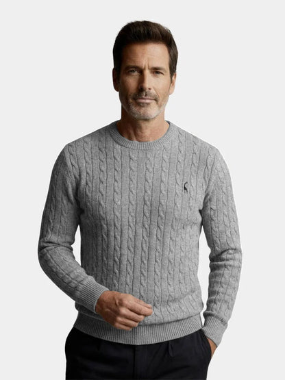 Cotton  Crew Neck Pullover Sweater