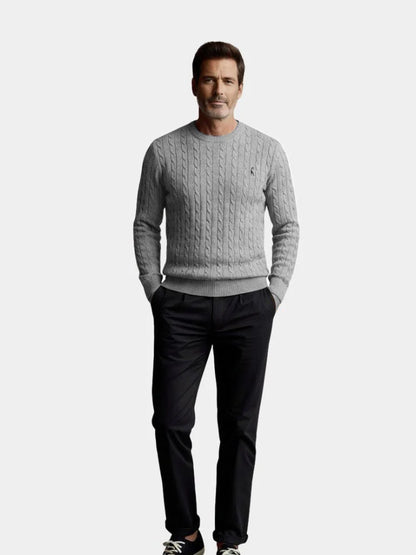 Cotton  Crew Neck Pullover Sweater