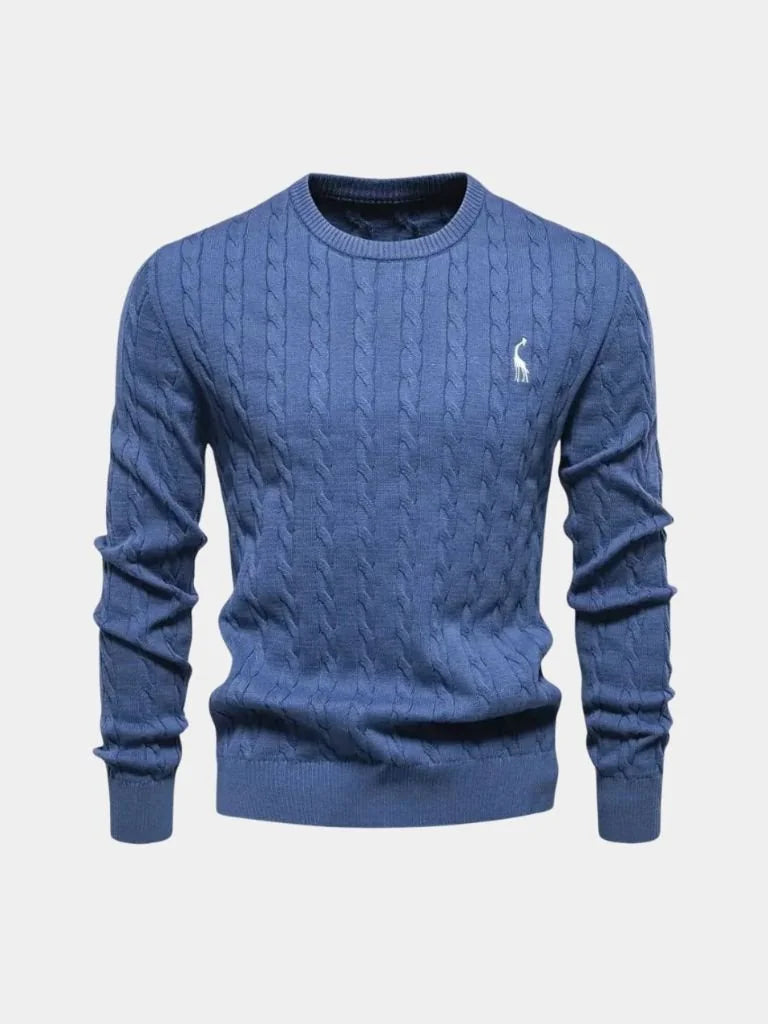 Cotton  Crew Neck Pullover Sweater