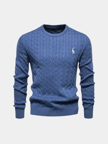 Cotton  Crew Neck Pullover Sweater