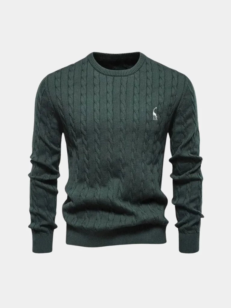 Cotton  Crew Neck Pullover Sweater