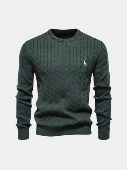 Cotton  Crew Neck Pullover Sweater