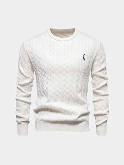 Cotton  Crew Neck Pullover Sweater