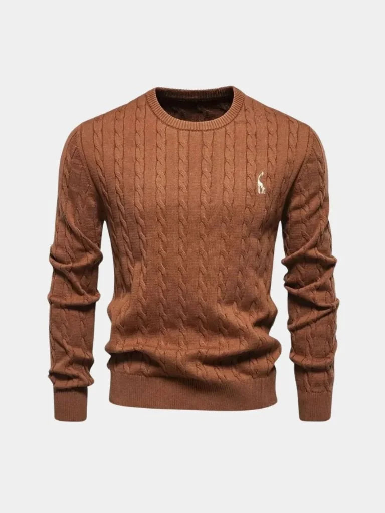 Cotton  Crew Neck Pullover Sweater