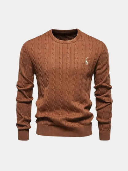 Cotton  Crew Neck Pullover Sweater