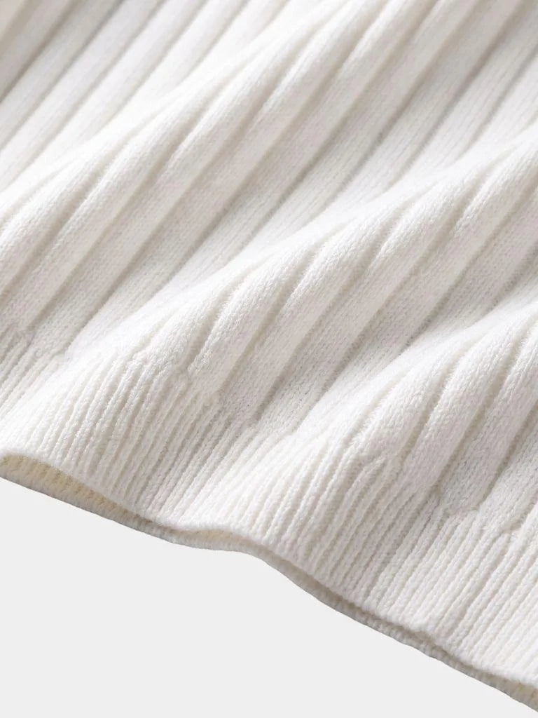 Elegant Quarter Zip Long Sleeve Polo