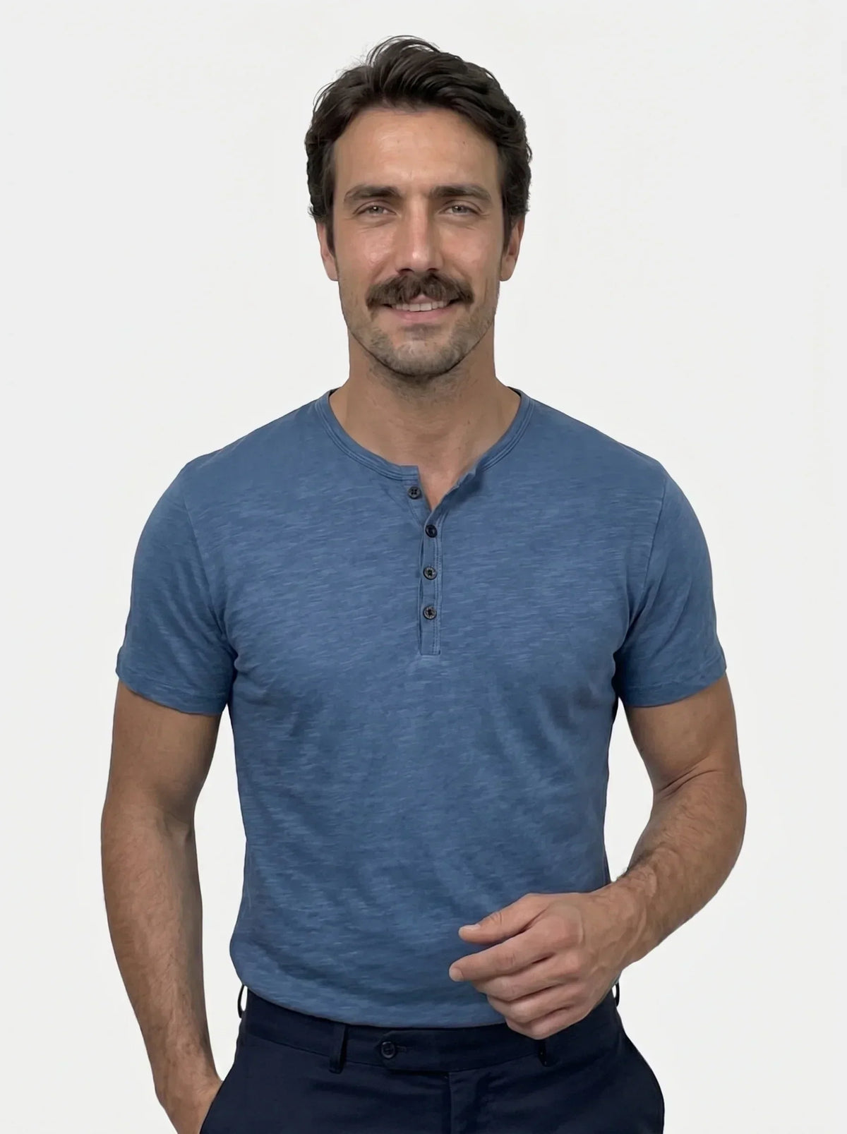 Essential Casual Henley Neck T-Shirt