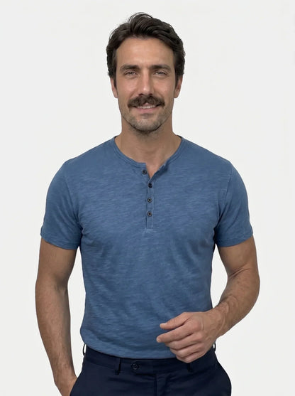 Essential Casual Henley Neck T-Shirt