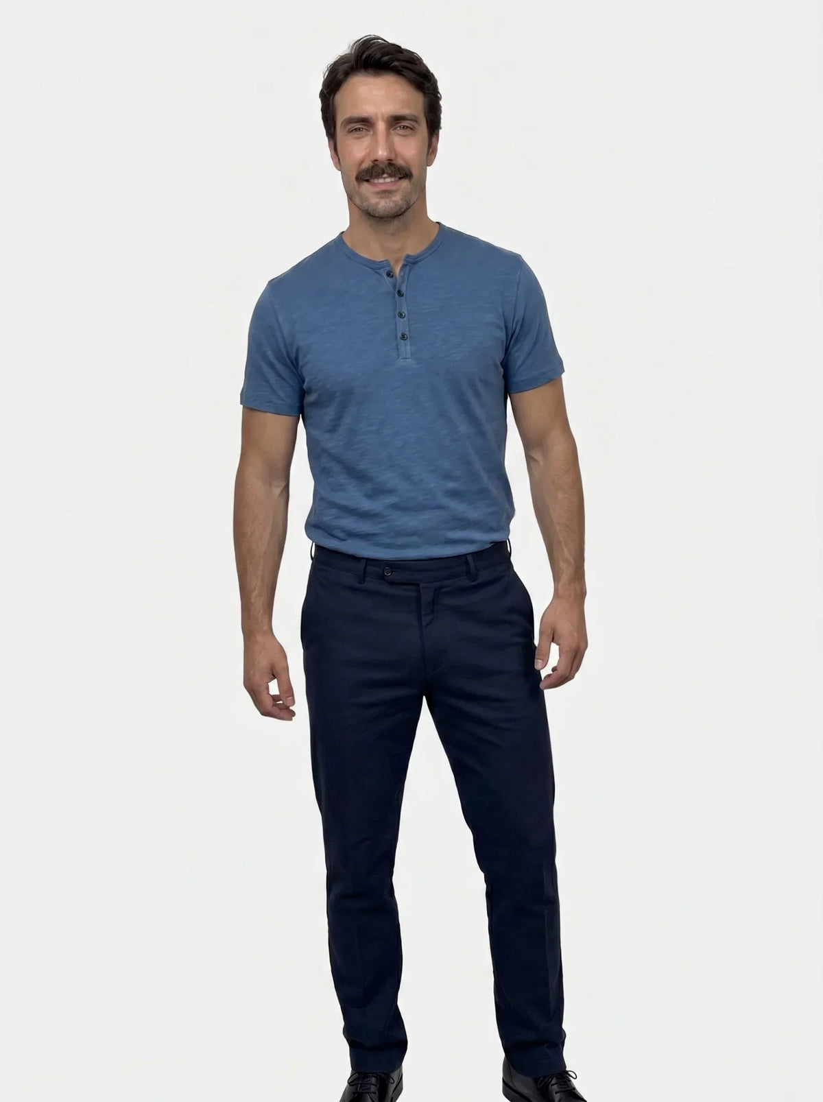 Essential Casual Henley Neck T-Shirt