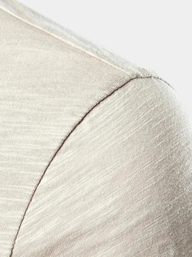 Essential Casual Henley Neck T-Shirt
