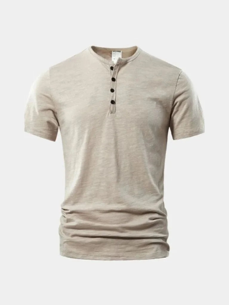 Essential Casual Henley Neck T-Shirt