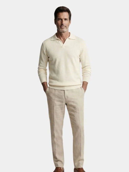 Essential V-Neck Polo Pullover