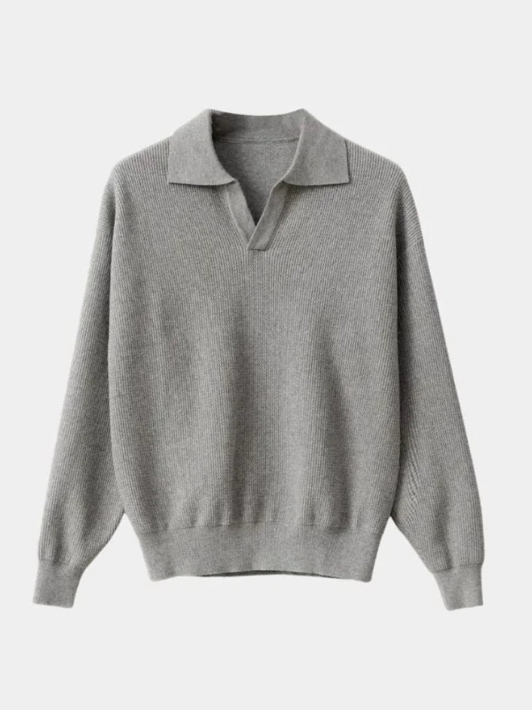 Essential V-Neck Polo Pullover