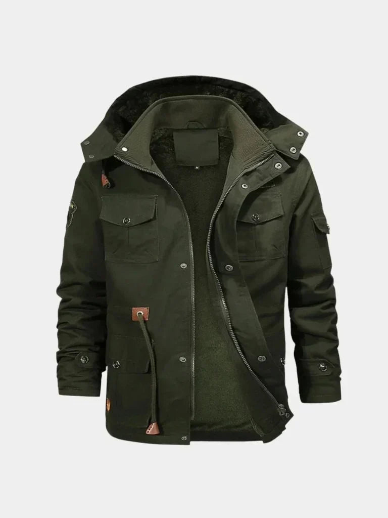 Fleece Hooded Bomber Jacket