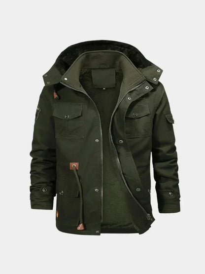 Fleece Hooded Bomber Jacket