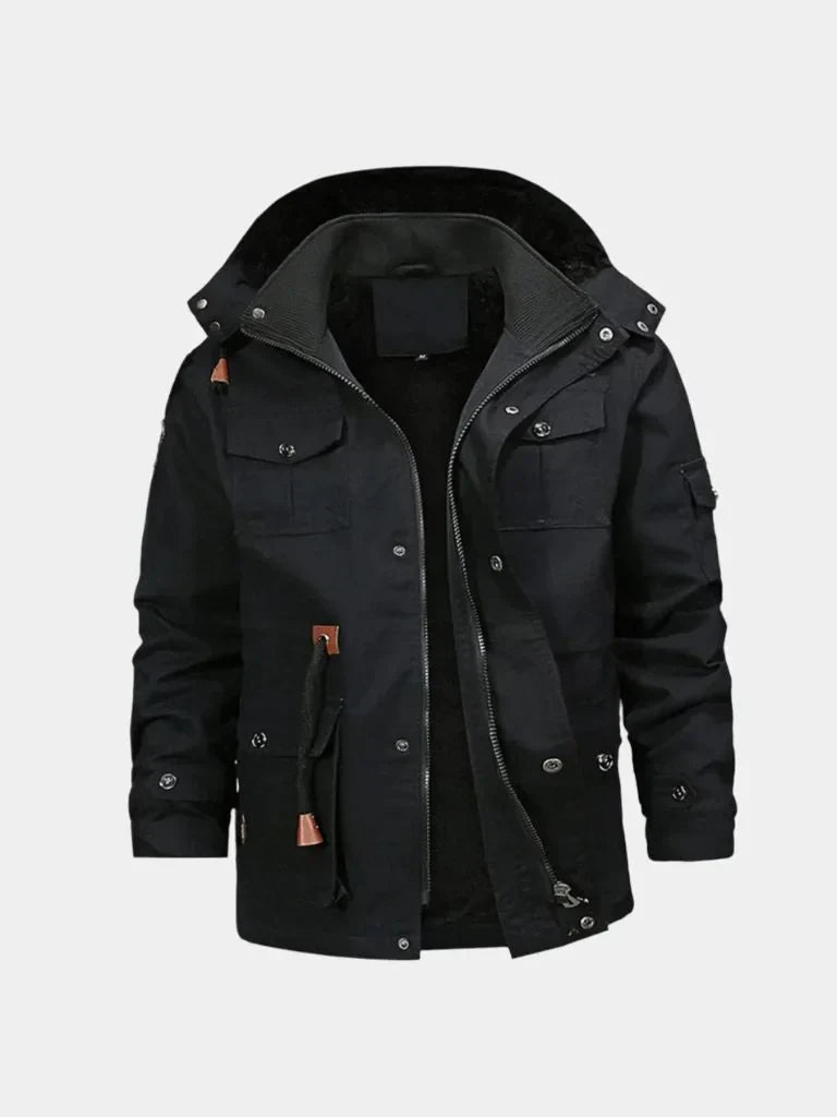Fleece Hooded Bomber Jacket