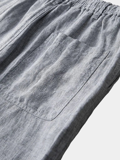 Gris Mariner Linen Shorts