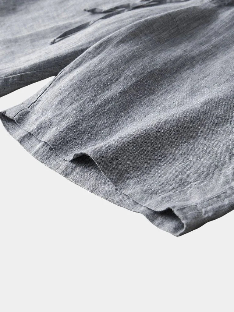 Gris Mariner Linen Shorts