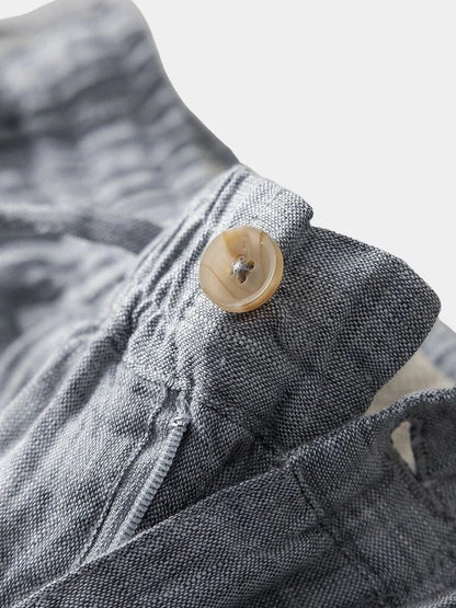 Gris Mariner Linen Shorts