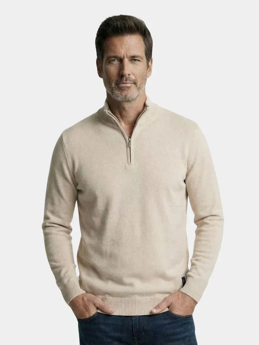 Half Zip Knitwear Solid Color Cardigan Sweater
